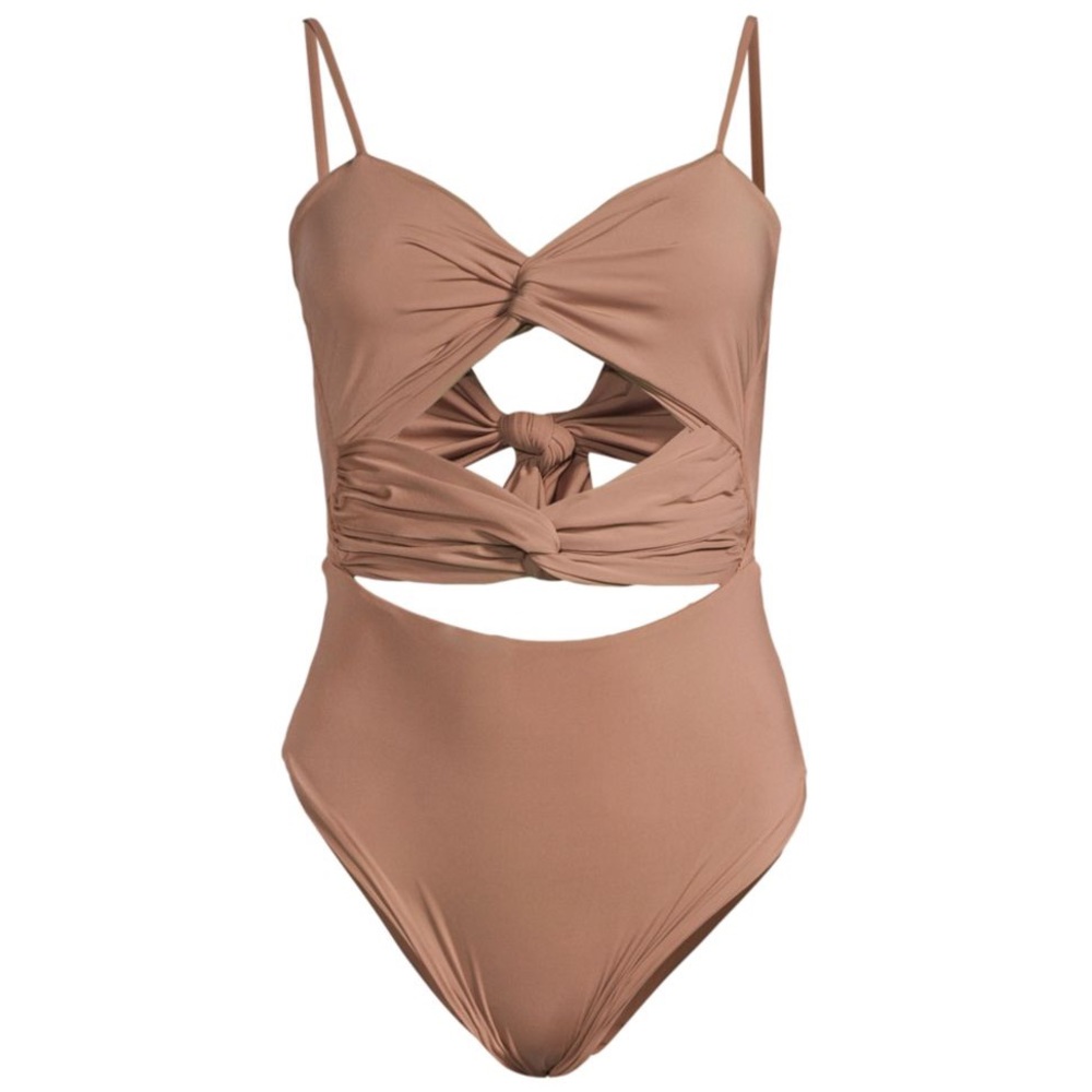 Maygel Coronel Women's Ischia Knotted One-piece Swimsuit In Tobacco Brown |
